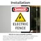 Signmission Electric Fence Danger Sign, Vinyl Decal, 7in W x 10in L, 2PK OS-2PACK-DS-D-710-V-2212 - alternate 3